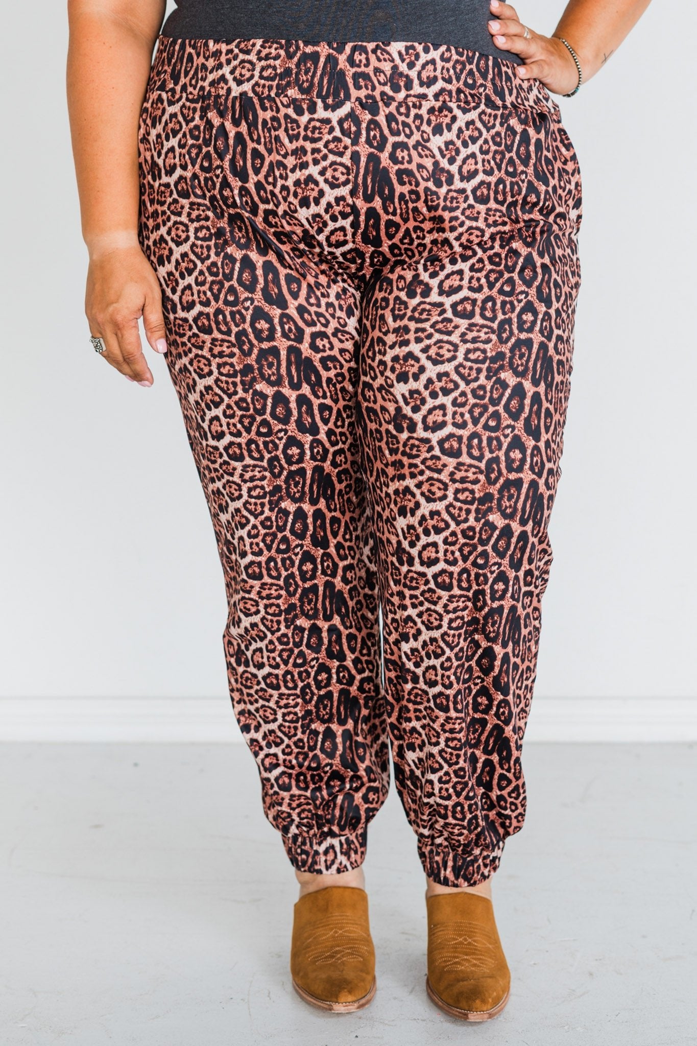 "Hear Me Roar" Animal Print Joggers - Whiskey Skies - STERLING KREEK