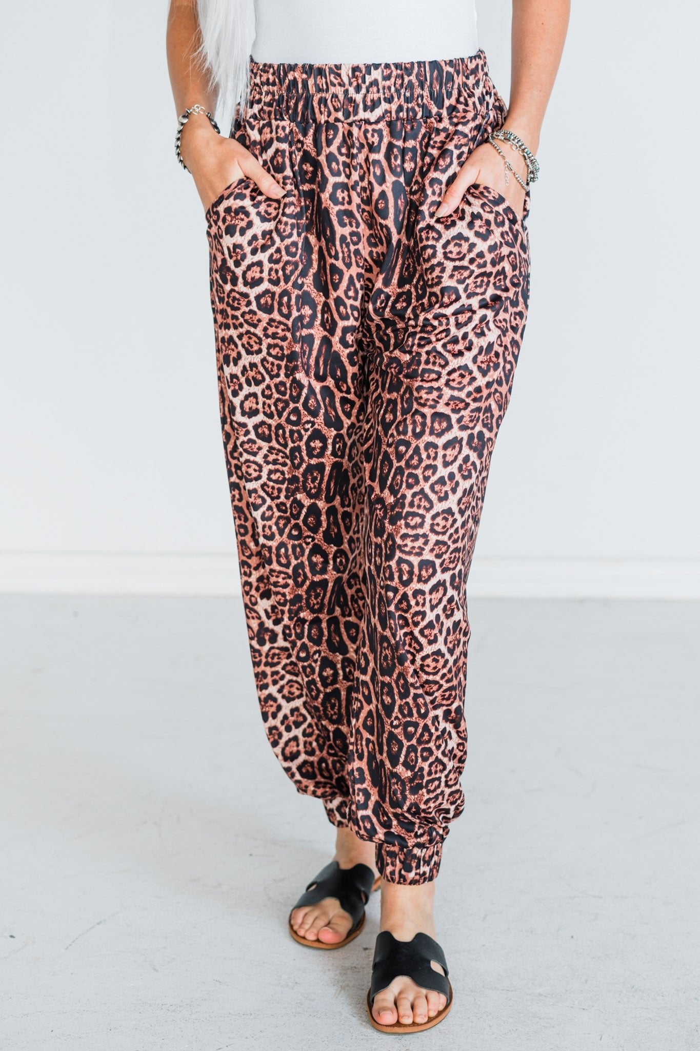 "Hear Me Roar" Animal Print Joggers - Whiskey Skies - STERLING KREEK