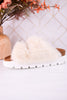 Hearsay Ivory Fur Slides - Whiskey Skies - CORKYS FOOTWEAR