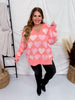 Heart & Pearl Side Slit Sweater - Whiskey Skies - DAVI & DANI