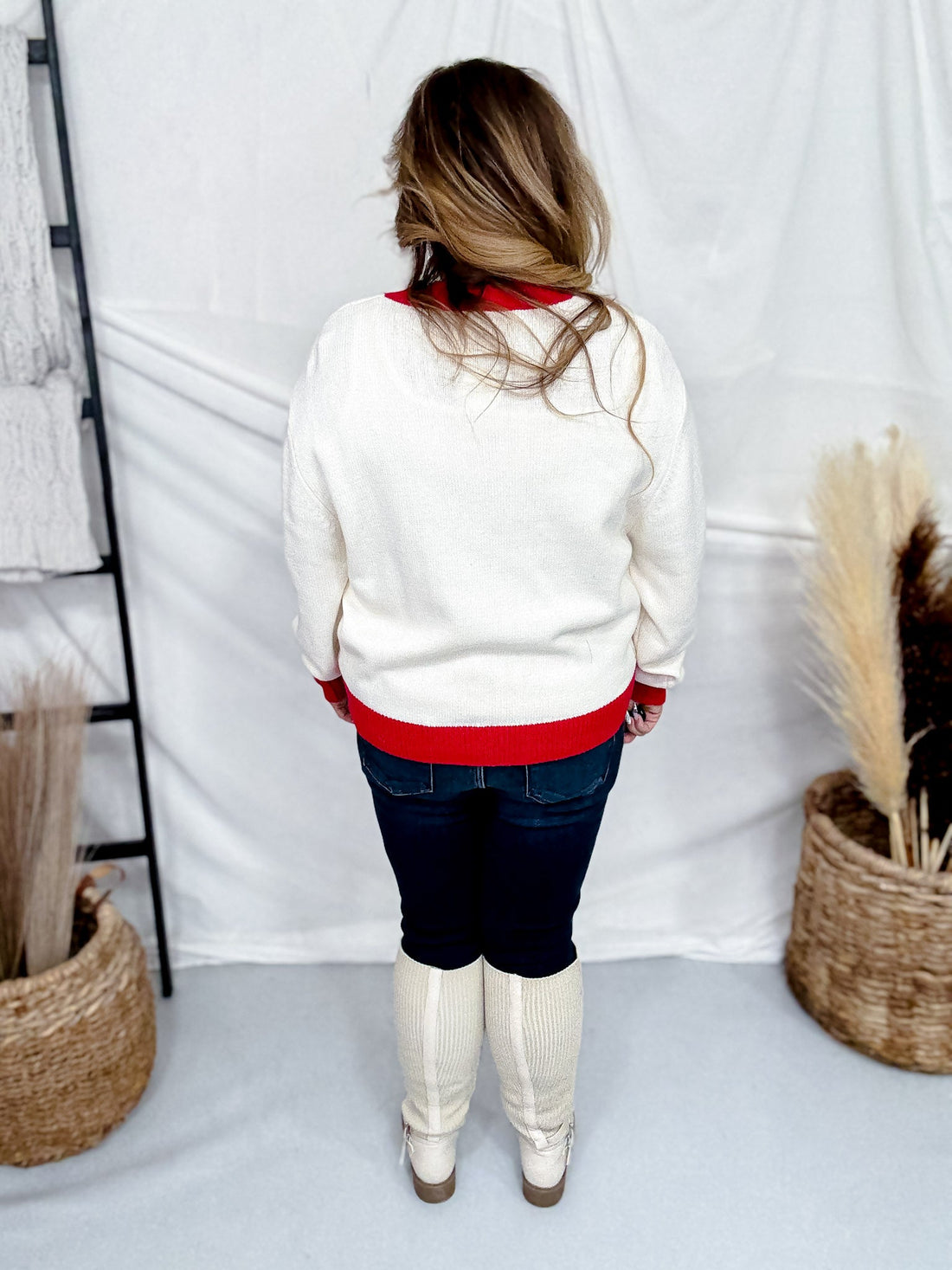 Heart Shaped Peppermint Swirl Button Front Cardigan - Whiskey Skies - ODDI