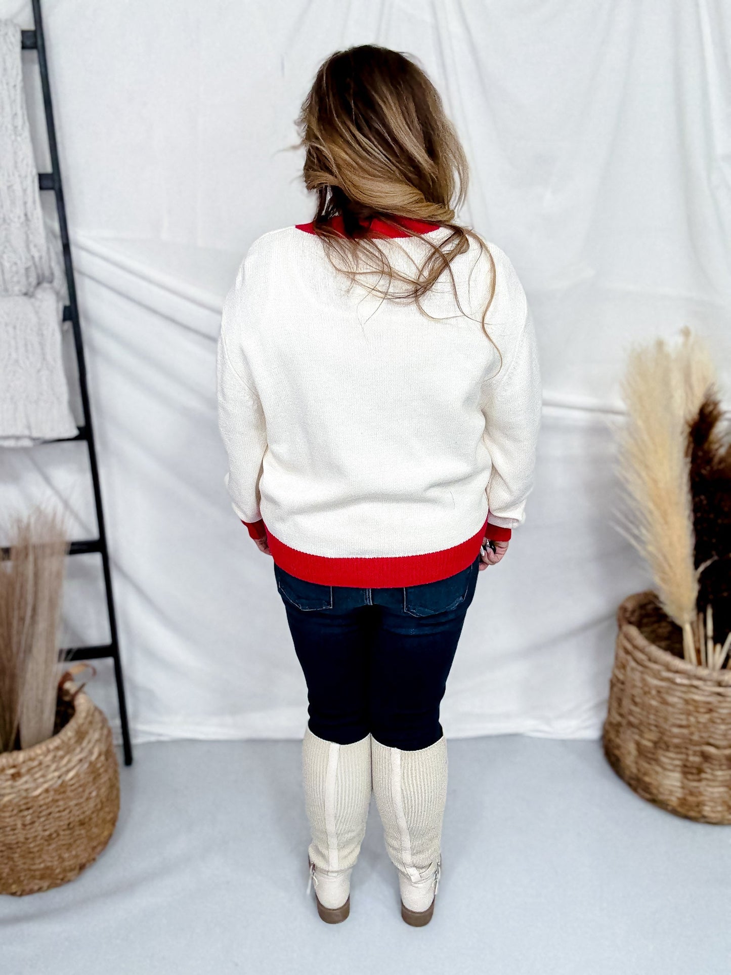 Heart Shaped Peppermint Swirl Button Front Cardigan - Whiskey Skies - ODDI