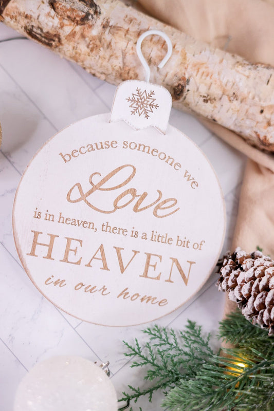 Heaven in Our Home Wooden Ornament - Whiskey Skies - ADAMS & CO