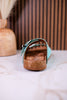 "Heidi" Turquoise Floral Embossed Sandals With Western Style Buckles - Whiskey Skies - VERY G