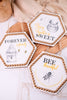 Hexagonal Bee Themed Wall Art (3 Styles) - Whiskey Skies - TRANSPAC