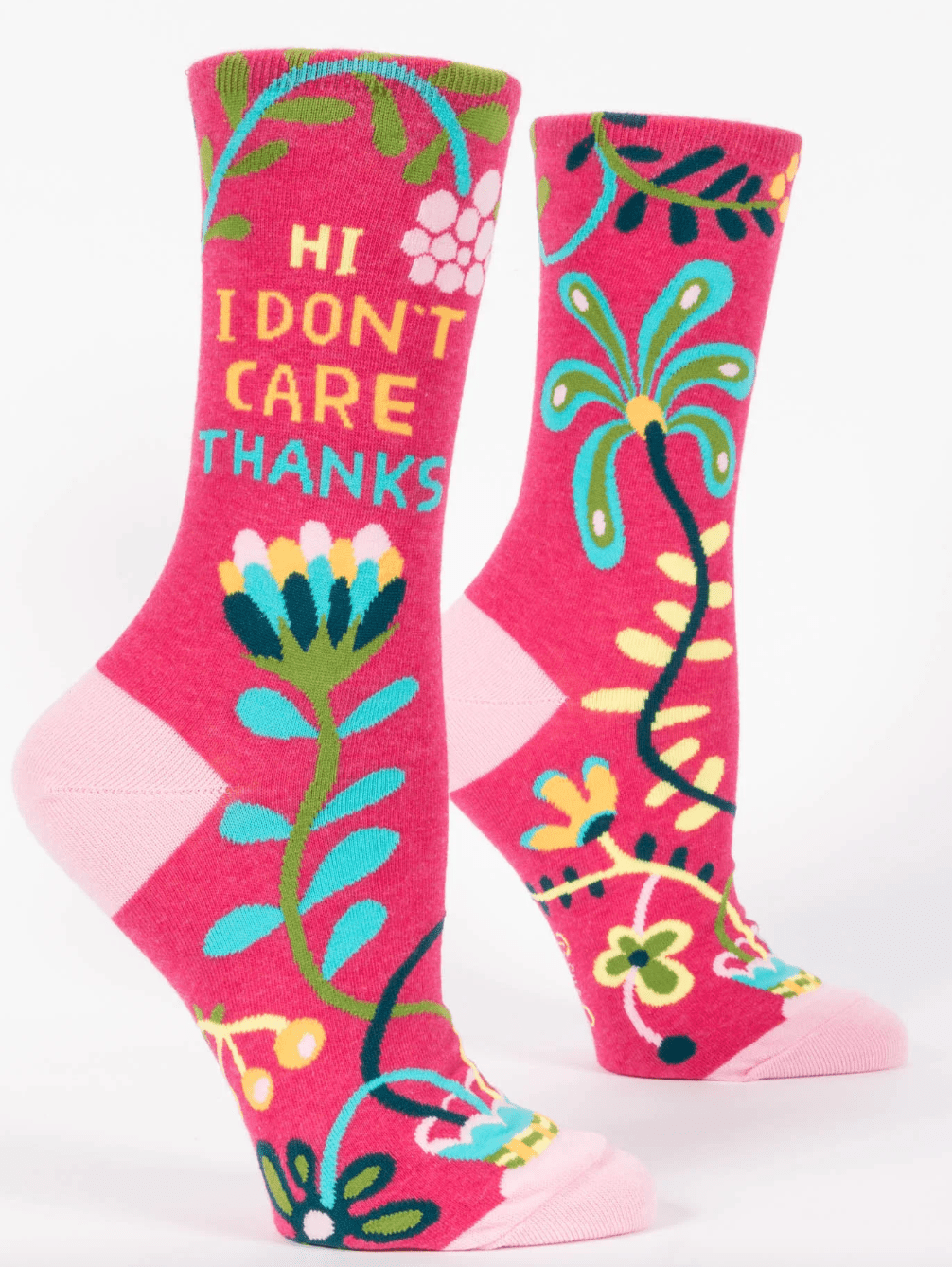 Hi I Don't Care Thanks Crew Socks - Whiskey Skies - BLUE Q