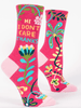 Hi I Don't Care Thanks Crew Socks - Whiskey Skies - BLUE Q