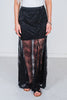 High - Waist Black Knit Skirt W/ Elastic Waist - Whiskey Skies - WHITE BIRCH