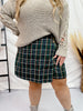 High Waist Plaid Wrap Skorts - Whiskey Skies - ODDI