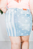 High Waist Stars & Stripes Bleach Discharge Judy Blue Skirt - Whiskey Skies - JUDY BLUE