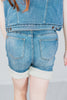 High Waist Tummy Control Shearling Lined Shorts - Whiskey Skies - JUDY BLUE