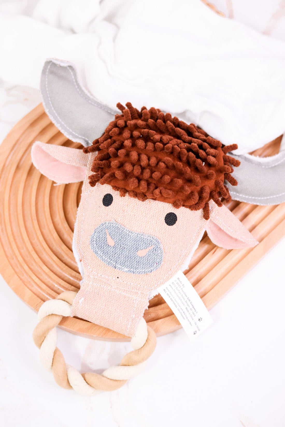 Highland Cow Canvas & Rope Dog Toy - Whiskey Skies - PAVILION