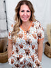 Highland Cow & Rustic Floral Print Pajama Set - Whiskey Skies - SHIRLEY & STONE