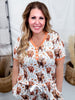 Highland Cow & Rustic Floral Print Pajama Set - Whiskey Skies - SHIRLEY & STONE