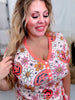 Hippie Pumpkin Pajama Set With Short Sleeve Top & Joggers - Whiskey Skies - SHIRLEY & STONE