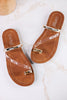 Hit The Strip Sandals With Clear Straps & Gold Accents - Whiskey Skies - CORKYS FOOTWEAR