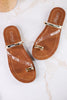 Hit The Strip Sandals With Clear Straps & Gold Accents - Whiskey Skies - CORKYS FOOTWEAR