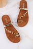 Hit The Strip Sandals With Leopard Straps & Gold Accents - Whiskey Skies - CORKYS FOOTWEAR