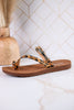 Hit The Strip Sandals With Leopard Straps & Gold Accents - Whiskey Skies - CORKYS FOOTWEAR