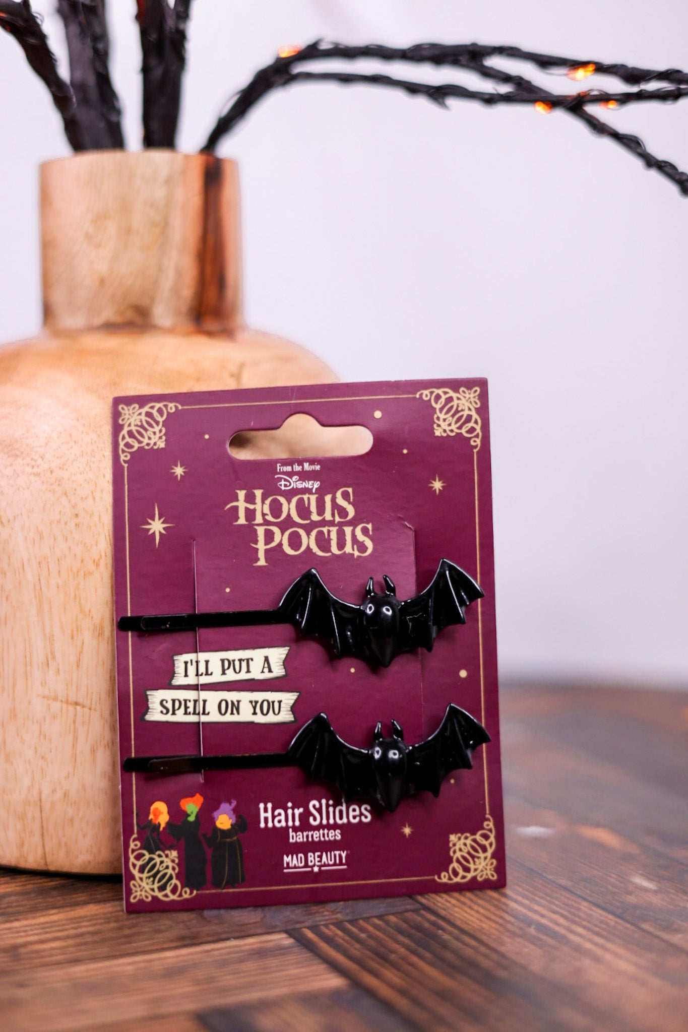 Hocus Pocus Bat Hair Pins - Whiskey Skies - MAD BEAUTY