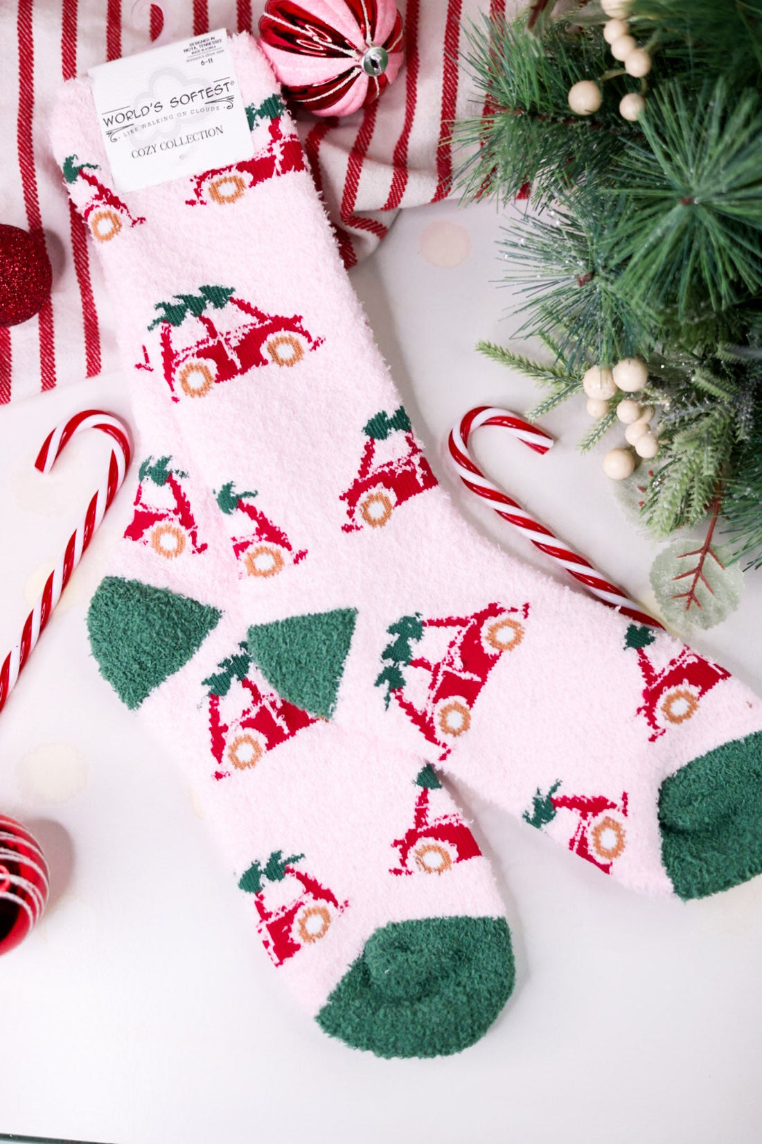 Holiday Bug Fuzzy Crew Socks - Whiskey Skies - CRESCENT SOCK COMPANY