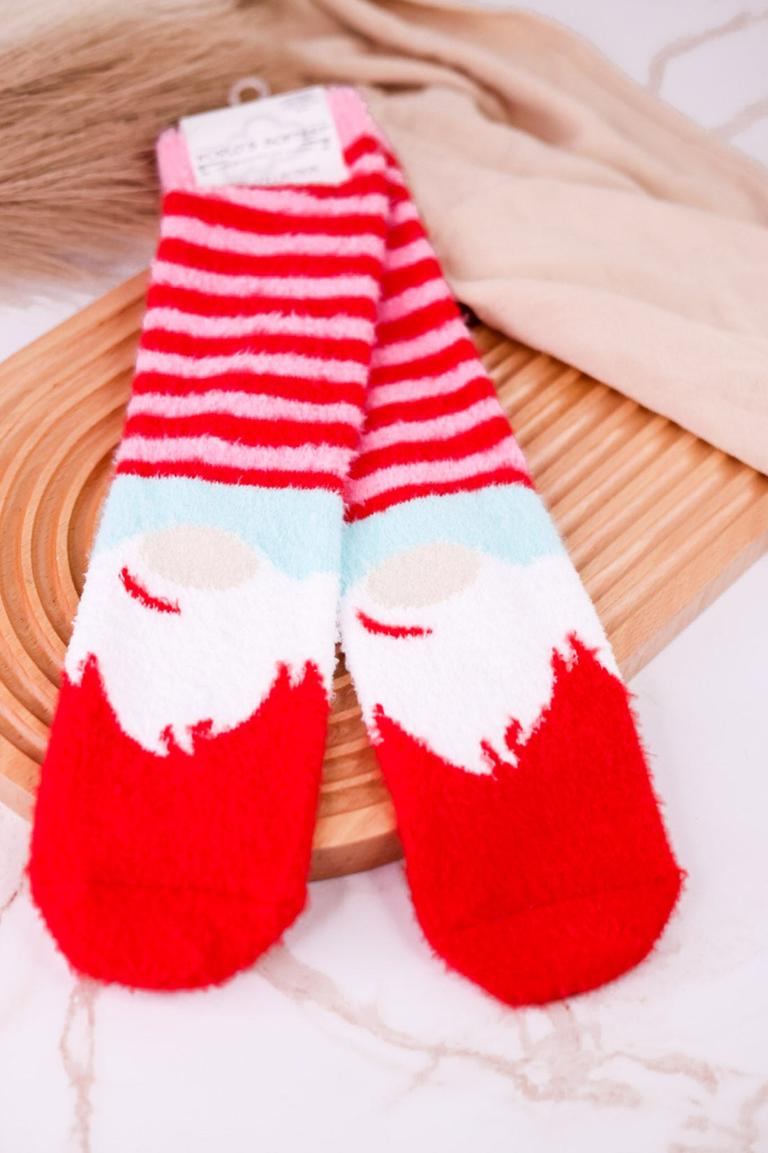 Holiday Gnome Hoho Cozy Collection Crew Socks - Whiskey Skies - CRESCENT SOCK COMPANY