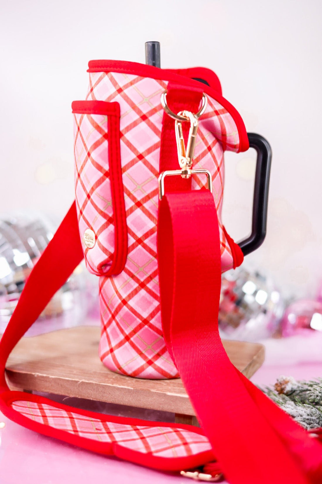 Holiday Plaid Tumbler Sling Bag - Whiskey Skies - THE DARLING EFFECT