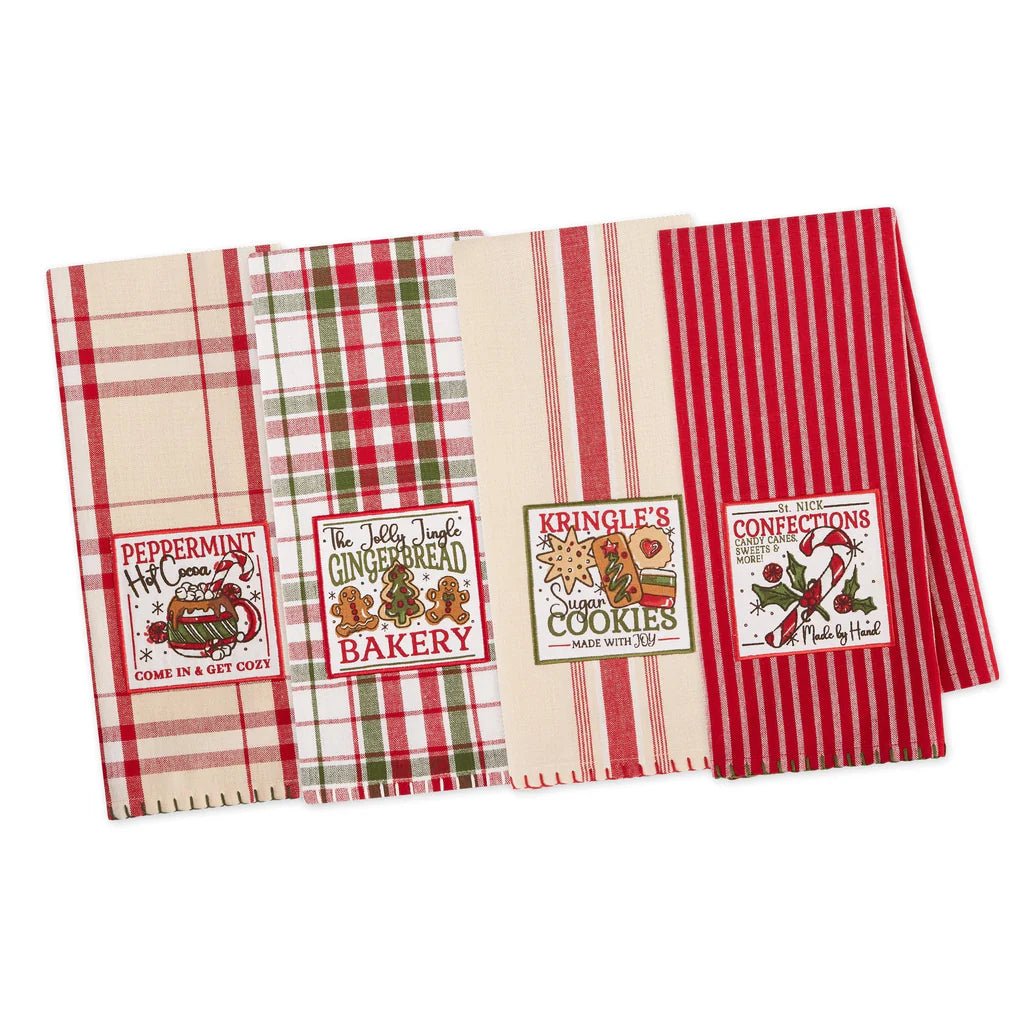 Holly Jolly Cookie Co Embellished Dishtowels (4 Variants) - Whiskey Skies - DII - DESIGN IMPORTS