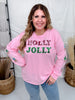 "Holly Jolly" Pink Sweatshirt With Sequin Accents - Whiskey Skies - SOUTHERN GRACE