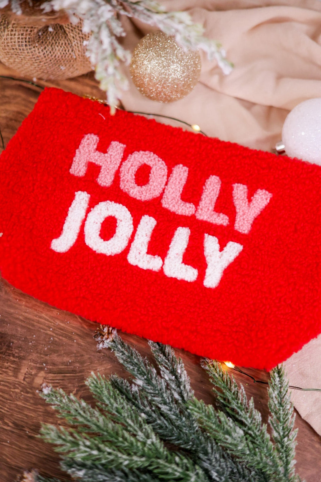 Holly Jolly Teddy Pouch - Whiskey Skies - THE DARLING EFFECT