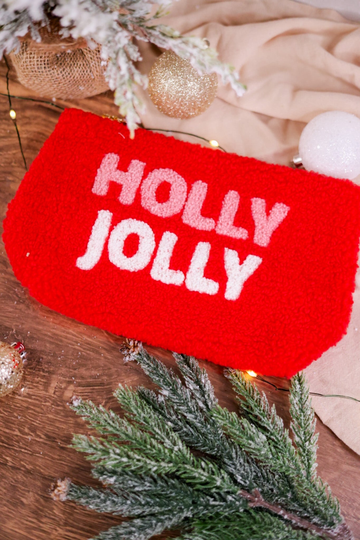 Holly Jolly Teddy Pouch - Whiskey Skies - THE DARLING EFFECT