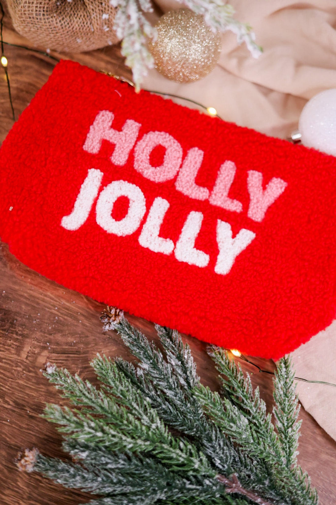 Holly Jolly Teddy Pouch - Whiskey Skies - THE DARLING EFFECT