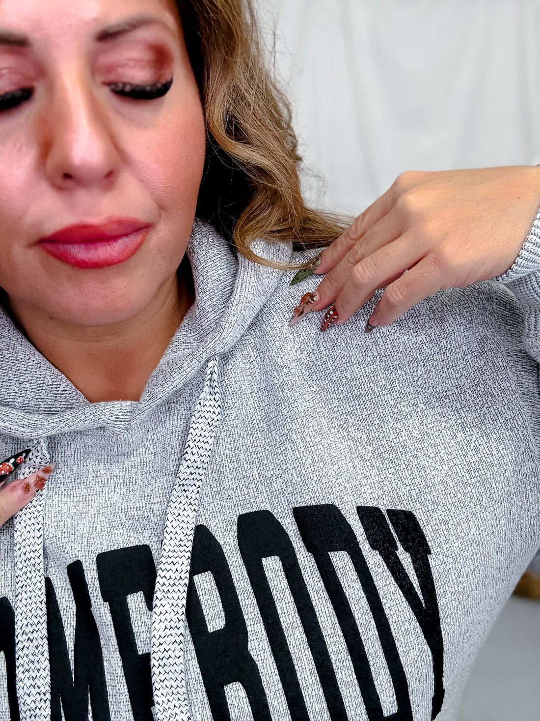 Homebody Gray Knit Hoodie - Whiskey Skies - SOUTHERN BLISS COMPANY