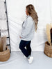 Homebody Gray Knit Hoodie - Whiskey Skies - SOUTHERN BLISS COMPANY