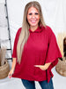 Hooded Poncho Style Sweater Top (7 Colors) - Whiskey Skies - DEAR SCARLETT