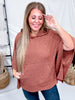 Hooded Poncho Style Sweater Top (7 Colors) - Whiskey Skies - DEAR SCARLETT