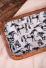 Horse Print Wood & Enamel Decorative Tray (2 Sizes) - Whiskey Skies - WT COLLECTION