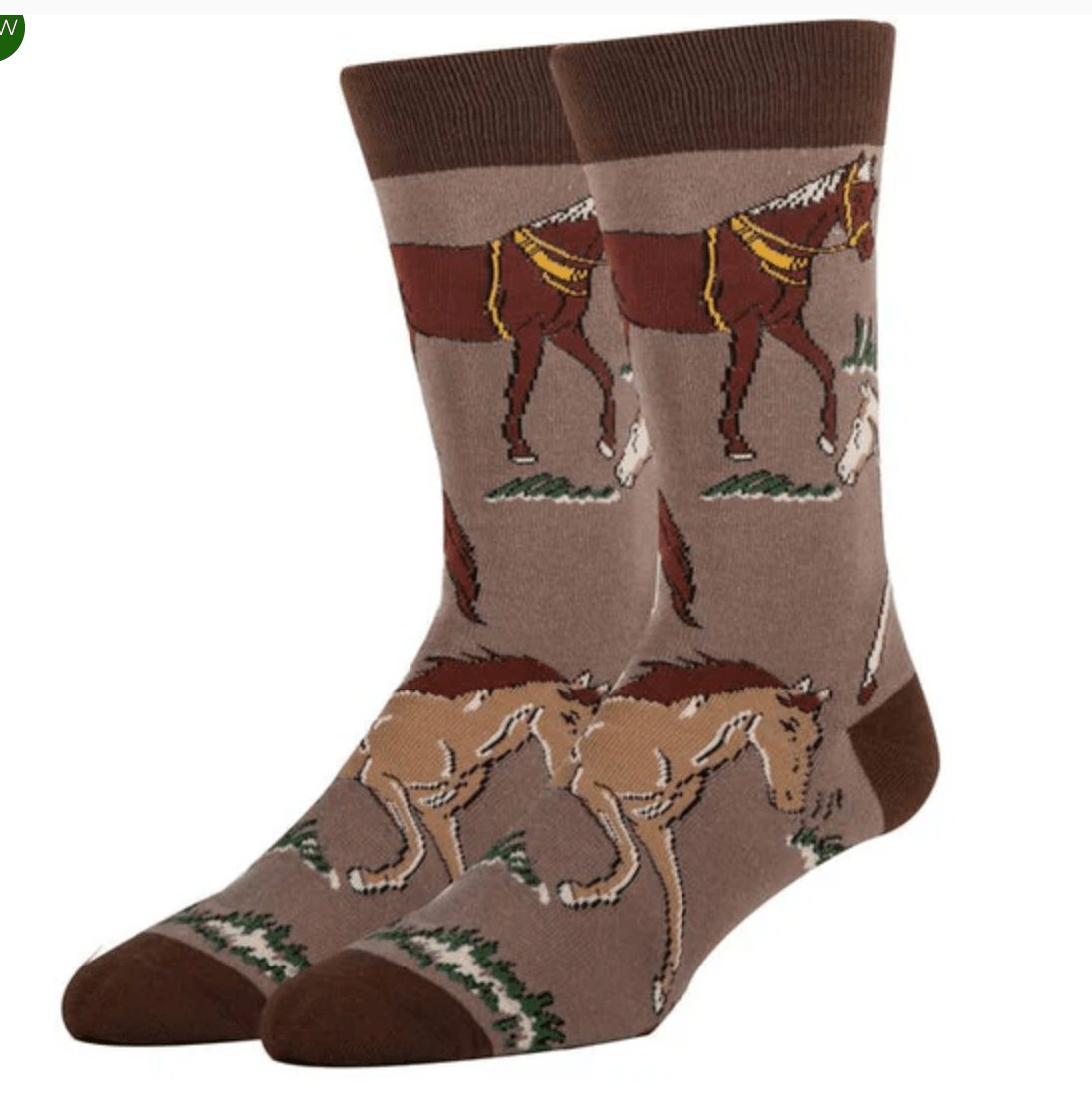 Horse Ride Women's Crew Socks - Whiskey Skies - JY DESIGNS