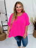 Hot Pink Poncho Like Dolman Sleeve Top - Whiskey Skies - ANDREE BY UNIT