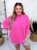 Hot Pink Reverse Stitch Front Pocket Top - Whiskey Skies - SEW IN LOVE