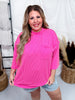 Hot Pink Reverse Stitch Front Pocket Top - Whiskey Skies - SEW IN LOVE