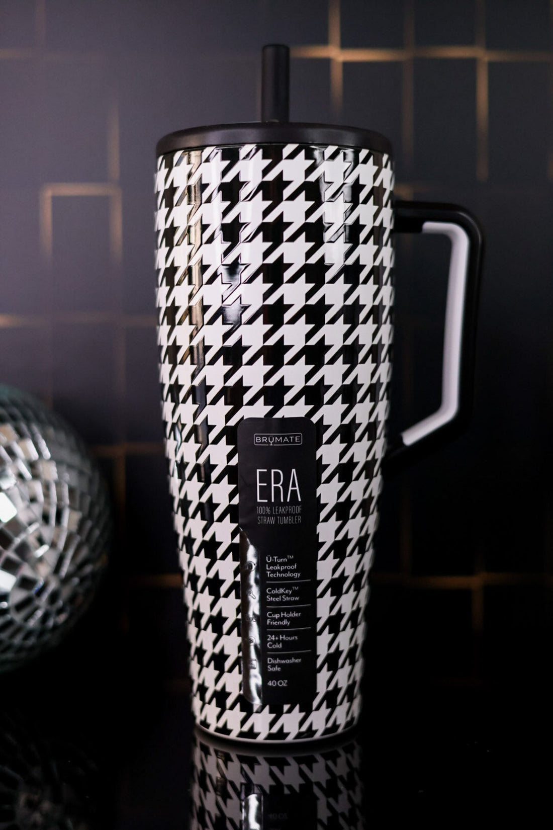 Houndstooth 40oz Era Tumbler - Whiskey Skies - BRUMATE