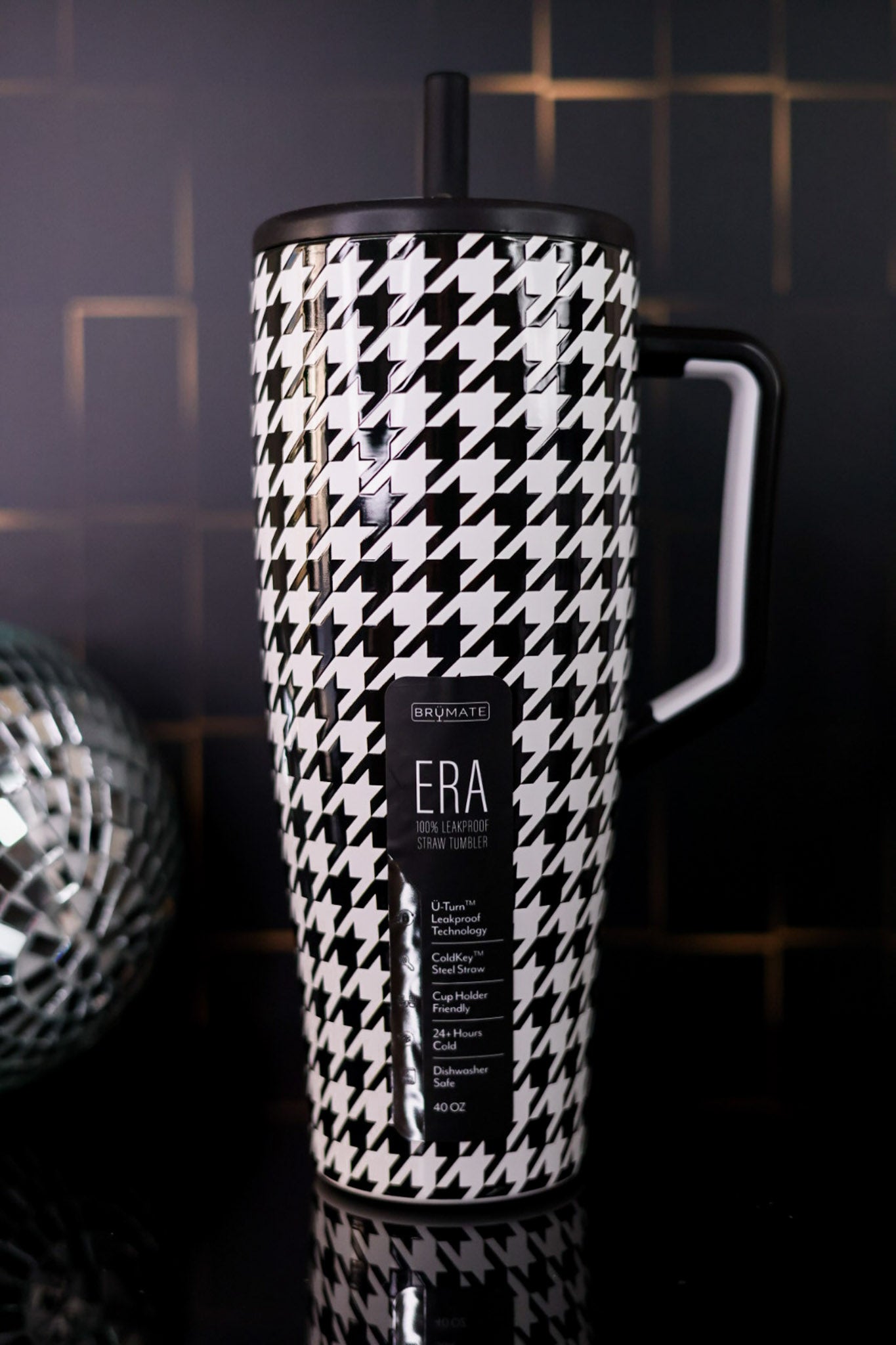 Houndstooth 40oz Era Tumbler - Whiskey Skies - BRUMATE