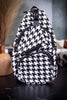 Houndstooth Corduroy Anti - Theft Daypack - Whiskey Skies - CALLA PRODUCT