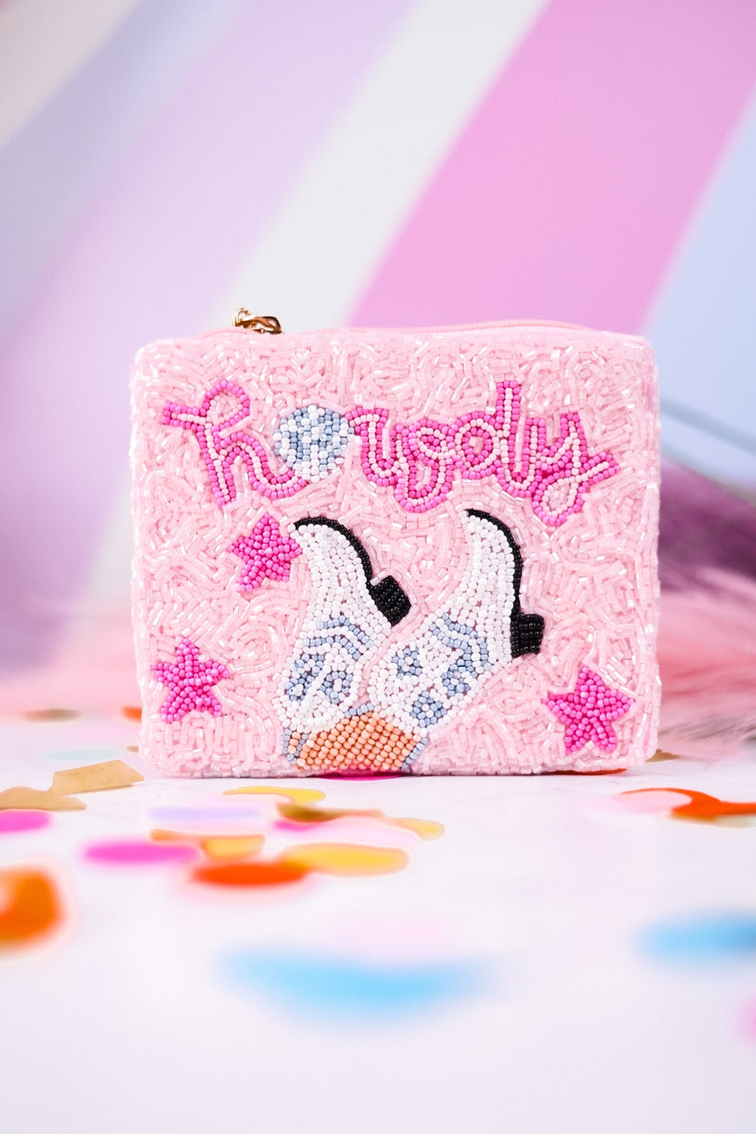 Howdy Beaded Coin Purse - Whiskey Skies - JEN & CO