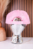 "Howdy Bitch" Baby Pink & White Snapback Trucker Hat - Whiskey Skies - TRASH FLOWERS TRUCKER HATS