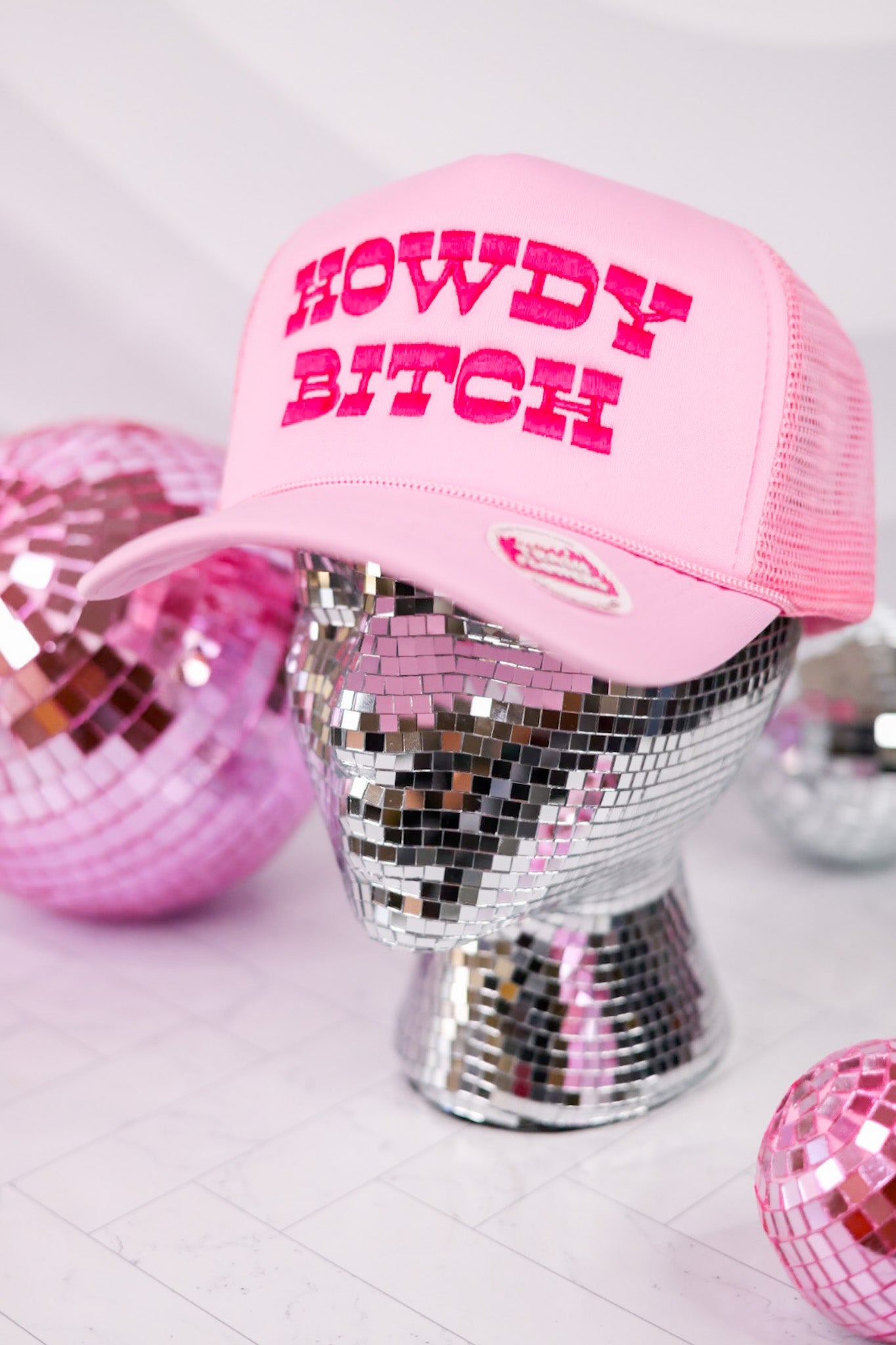 Howdy B*tch Trucker Hat - Whiskey Skies - TRASH FLOWERS TRUCKER HATS