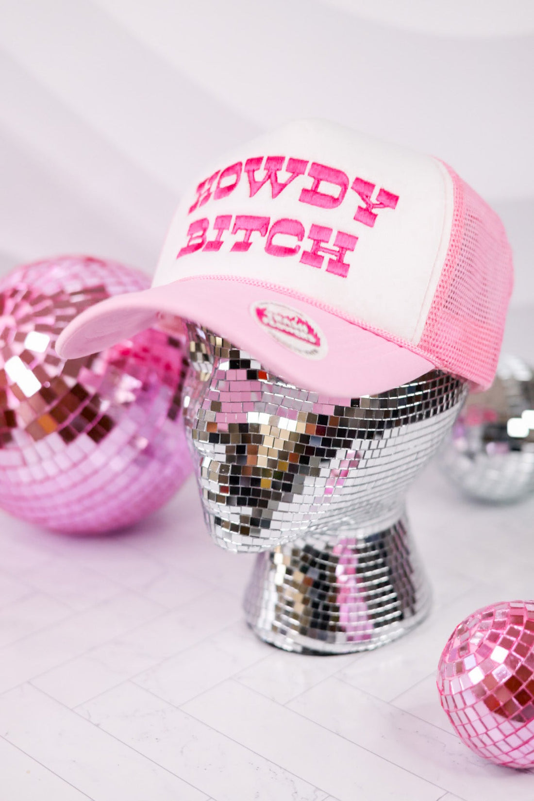 Howdy B*tch Trucker Hat - Whiskey Skies - TRASH FLOWERS TRUCKER HATS