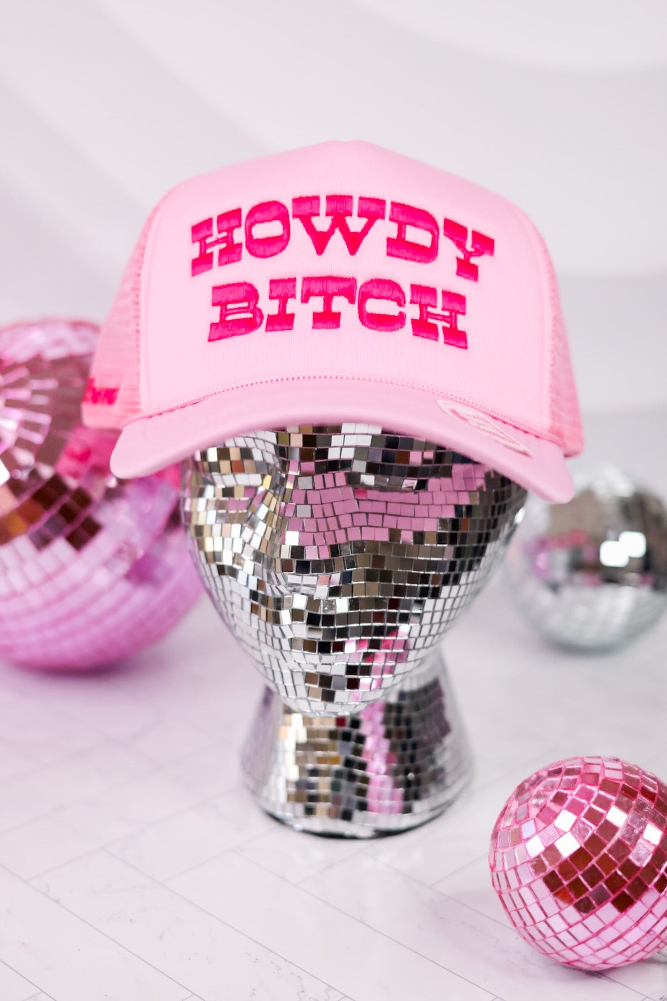 Howdy B*tch Trucker Hat - Whiskey Skies - TRASH FLOWERS TRUCKER HATS