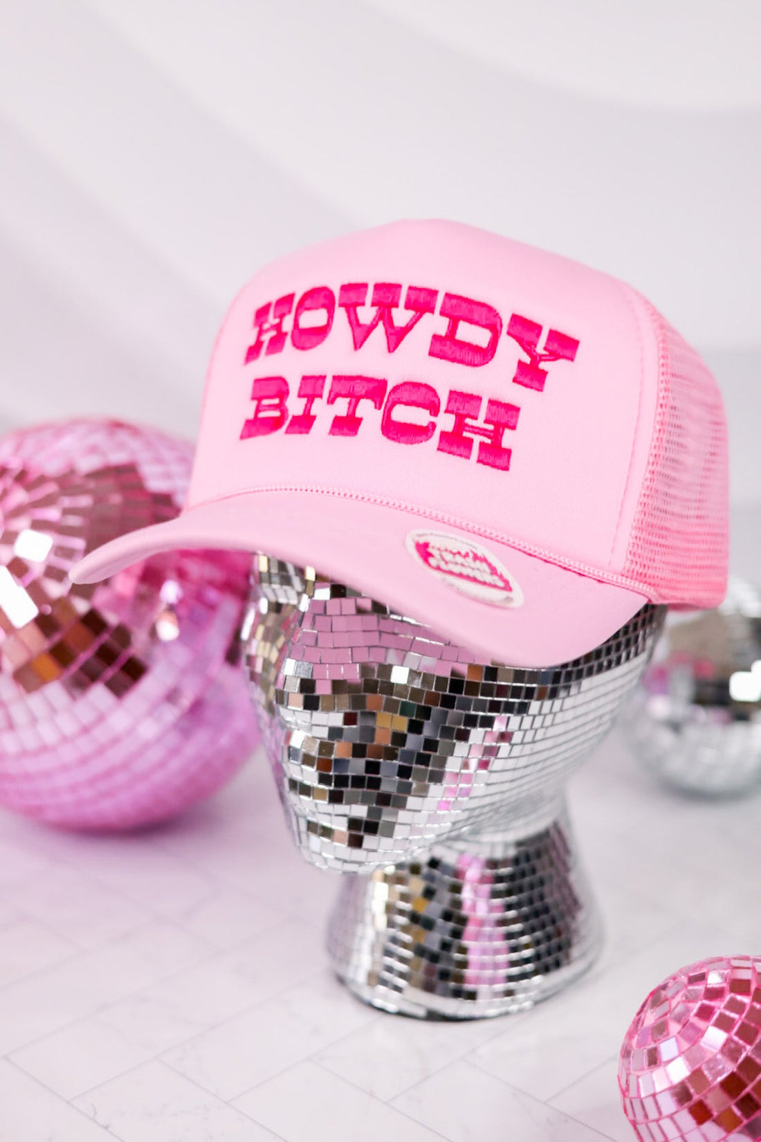 Howdy B*tch Trucker Hat - Whiskey Skies - TRASH FLOWERS TRUCKER HATS